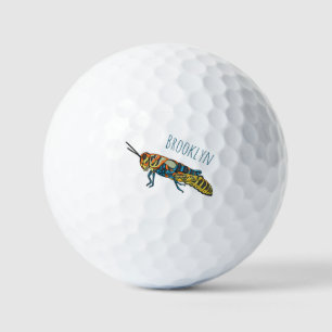 Balles De Golf Illustration de la caricature de la sauterelle en
