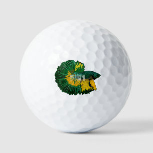 Balles De Golf Illustration de la caricature de poisson de combat
