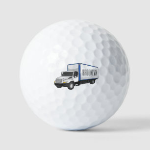 Balles De Golf Illustration de la caricature du camion-boîte