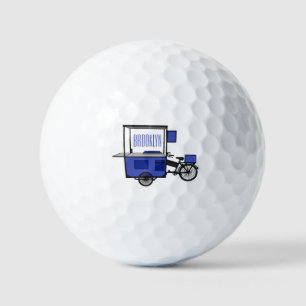 Balles De Golf Illustration de la charrette alimentaire
