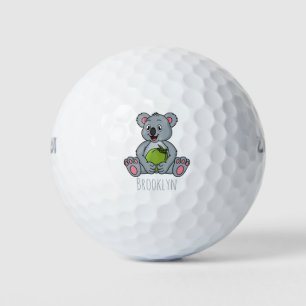 Balles De Golf Illustration de la koala de Cute et de la noix de