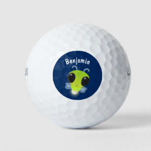 Balles De Golf Illustration de la luciole vert mou