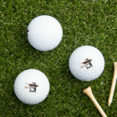 Balles De Golf Illustration de la machine à coudre (Herbe in situ)