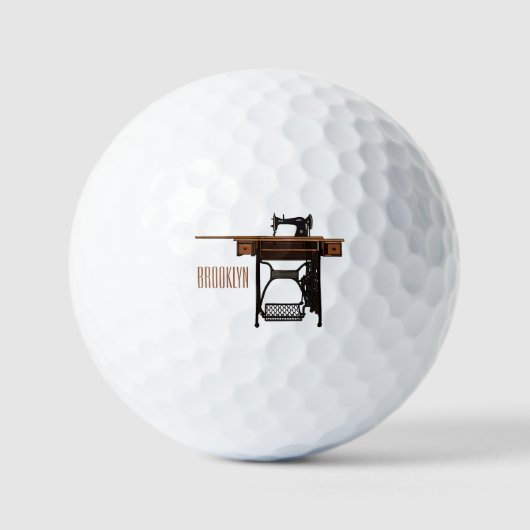 Balles De Golf Illustration de la machine à coudre (Recto)