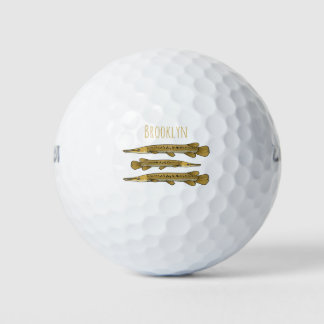 Balles De Golf Illustration de l'alligator garfish