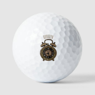 Balles De Golf Illustration de l'horloge d'alarme