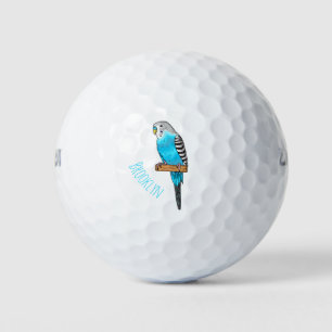 Balles De Golf Illustration de l'oiseau bleu budgerigar