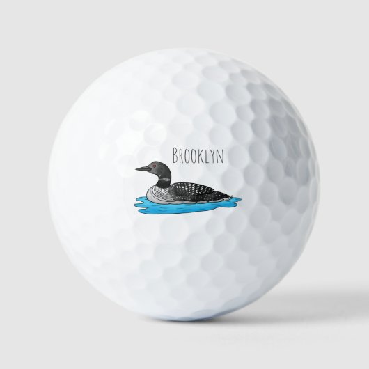 Balles De Golf Illustration de Loon bird (Recto)