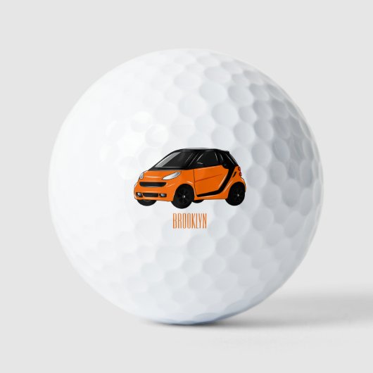 Balles De Golf Illustration de micro-voiture (Recto)