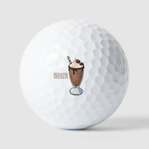 Balles De Golf Illustration de milk-shake au chocolat