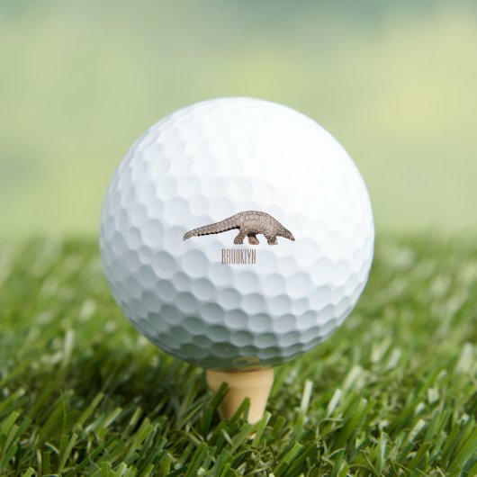Balles De Golf Illustration de Pangolin (T-shirt Insitu)