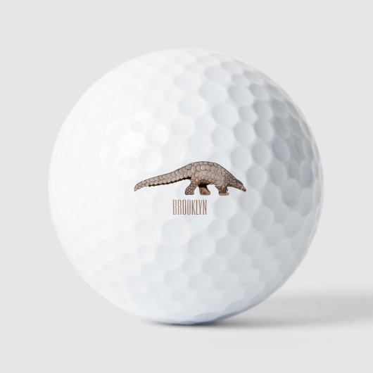Balles De Golf Illustration de Pangolin (Recto)
