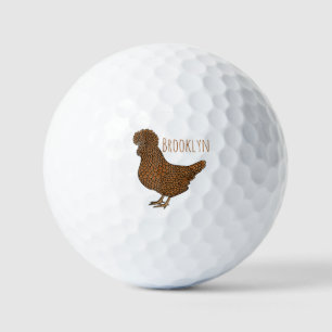 Balles De Golf Illustration de poulet à la polis chamois