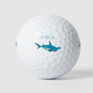 Balles De Golf Illustration de requin marteau