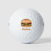 Balles De Golf Illustration de restauration rapide Hamburger avec (Devant)