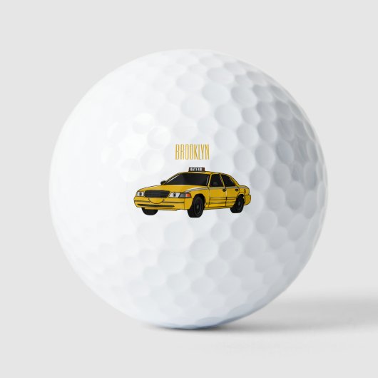 Balles De Golf Illustration de taxi (Recto)