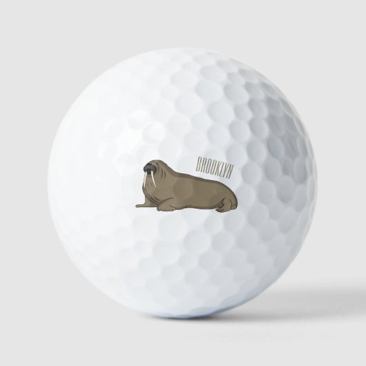 Balles De Golf Illustration de Walrus (Recto)