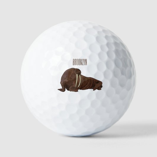 Balles De Golf Illustration de Walrus (Recto)