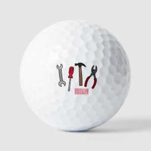 Balles De Golf Illustration des outils de menuiserie