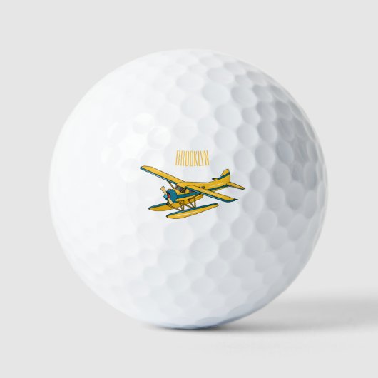 Balles De Golf Illustration d'hydravion (Recto)