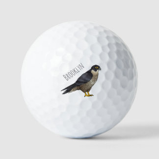 Balles De Golf Illustration d'oiseau de faucon pèlerin
