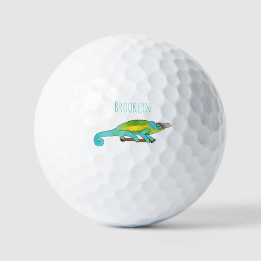 Balles De Golf Illustration du caméléon de Jackson (Recto)