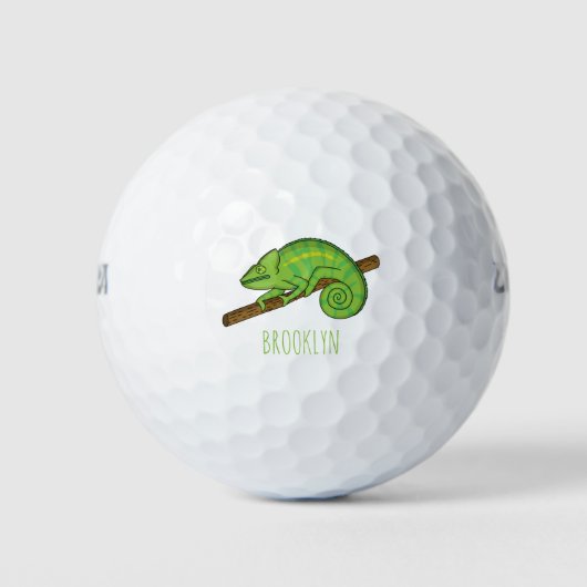 Balles De Golf Illustration du caméléon de la parson (Devant)