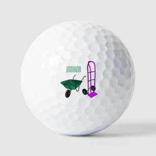 Balles De Golf Illustration du chariot à roues et du chariot à ma
