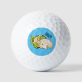Balles De Golf Illustration du chou-fleur (Recto)