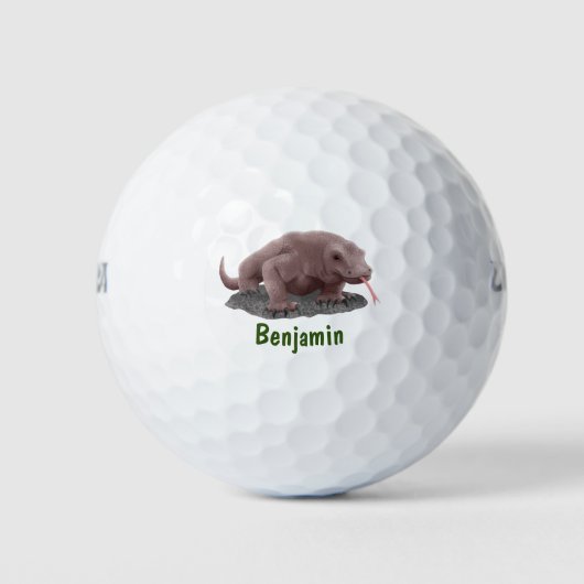 Balles De Golf Illustration du dragon de Komodo (Devant)