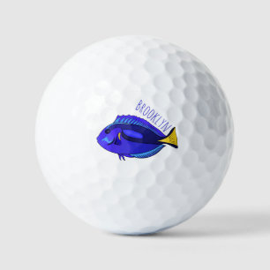 Balles De Golf Illustration du poisson de la cuve bleue
