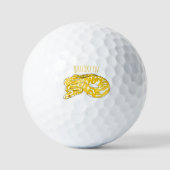 Balles De Golf Illustration du serpent python birman (Recto)