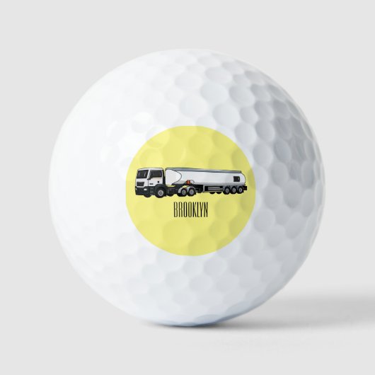 Balles De Golf Illustration du transport de carburant par camion- (Recto)