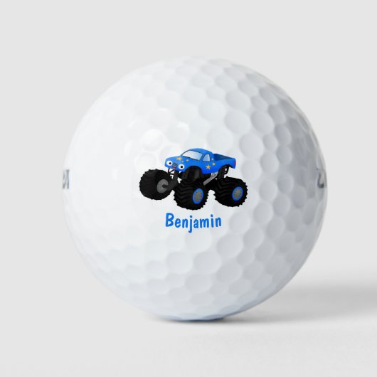 Balles De Golf Illustration d'un camion monstre bleu mou (Devant)
