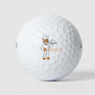 Balles De Golf Illustration d'un chef tigre drôle et mignon