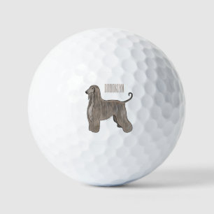 Balles De Golf Illustration d'un chien hound afghan