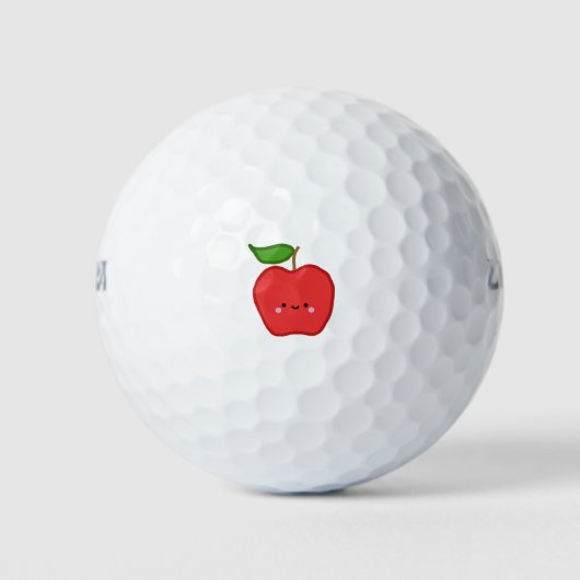 Balles De Golf Illustration d'un dessin de pomme tiré à la main (Devant)