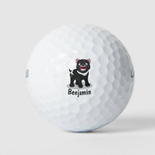 Balles De Golf Illustration d'un diable de Tasmanie affamé