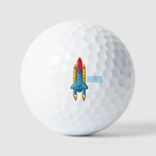 Balles De Golf Illustration d'un vaisseau de fusées