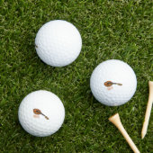 Balles De Golf Illustration en mandoline (Herbe in situ)