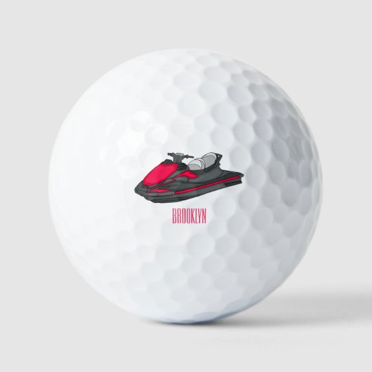Balles De Golf Illustration Jet ski (Recto)