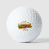 Balles De Golf Illustration Sandwich (Recto)