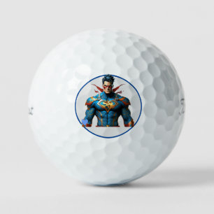 Balles De Golf "Illustrations de superhéros personnalisées"