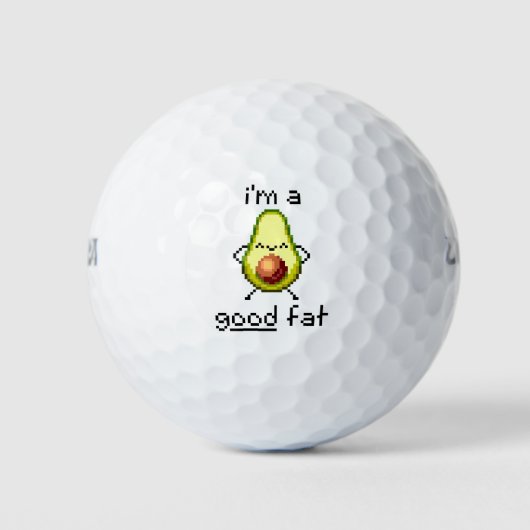 Balles De Golf "I'm a Good Fat" Funny Cute Avocado (Devant)