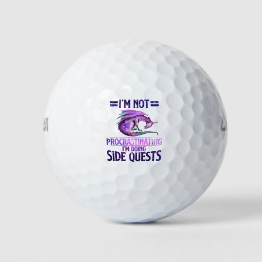 Balles De Golf I'm Not Procrastinating I'm Doing Side Quests (Devant)
