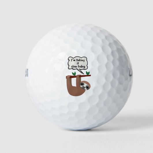 Balles De Golf I'm Taking It Slow Today Funny Sloth (Devant)