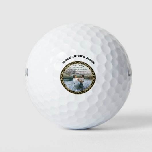 Balles De Golf image du baptême de Jésus-Christ deux (Devant)