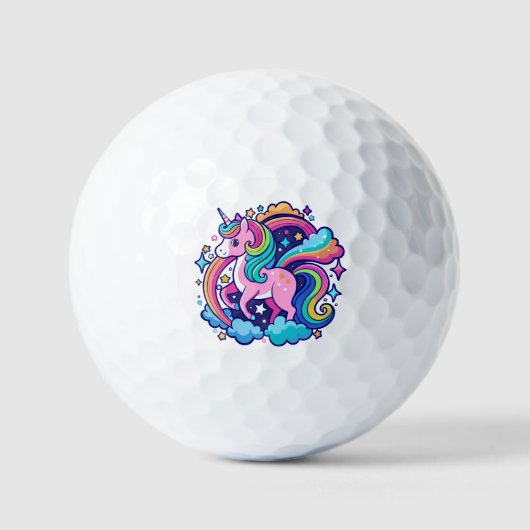 Balles De Golf Imaginaire Unicorne vibrant (Recto)