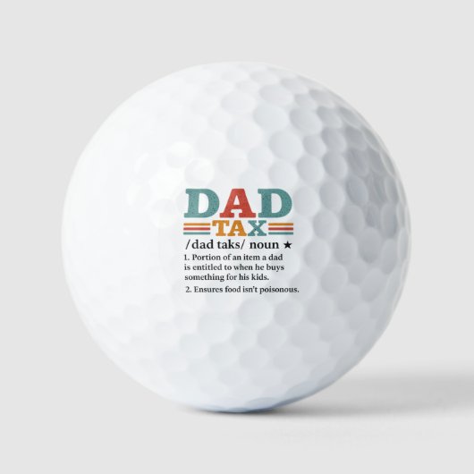 Balles De Golf Impôt papa - Drôle définition de la paternité (Recto)