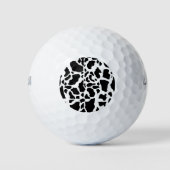 Balles De Golf Impression de vache noire et blanche (Devant)